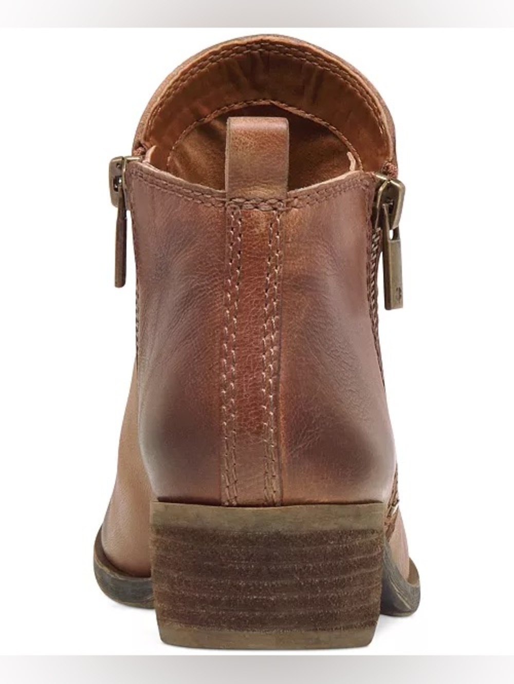 ♥️♥️ Lucky Brand Women's Basel Ankle Booties - Toffee Barillos 12M - Picture 3 of 5